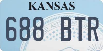 KS license plate 688BTR
