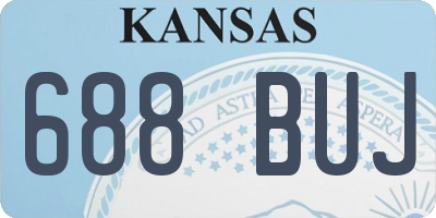 KS license plate 688BUJ