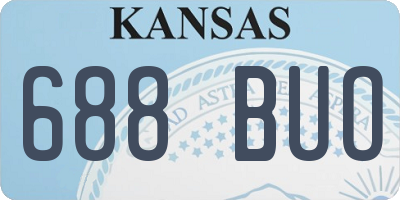 KS license plate 688BUO