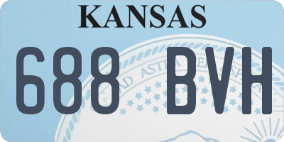 KS license plate 688BVH
