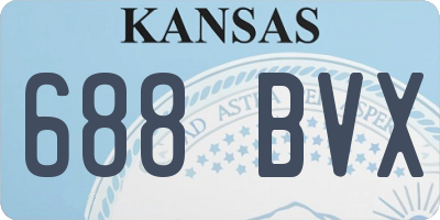KS license plate 688BVX