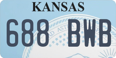 KS license plate 688BWB