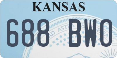 KS license plate 688BWO
