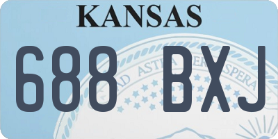 KS license plate 688BXJ