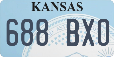 KS license plate 688BXO