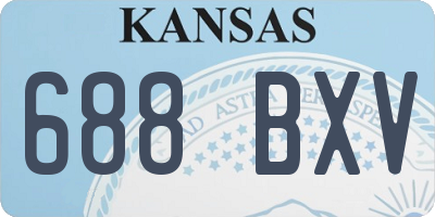 KS license plate 688BXV