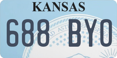 KS license plate 688BYO