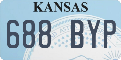 KS license plate 688BYP