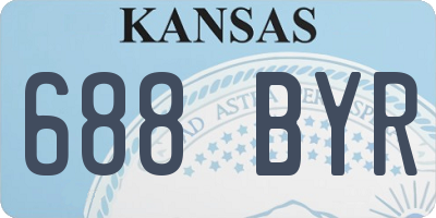 KS license plate 688BYR