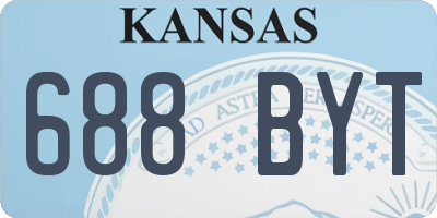 KS license plate 688BYT