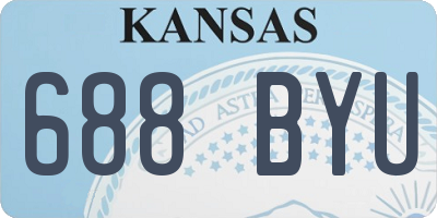 KS license plate 688BYU