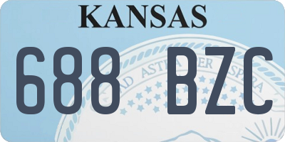 KS license plate 688BZC