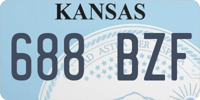 KS license plate 688BZF