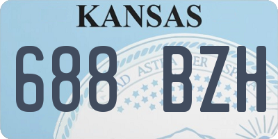 KS license plate 688BZH