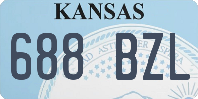 KS license plate 688BZL