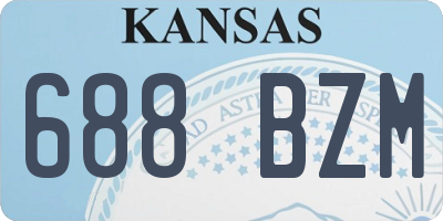 KS license plate 688BZM