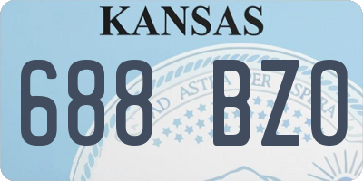 KS license plate 688BZO