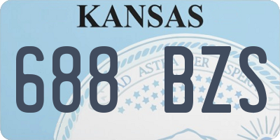 KS license plate 688BZS