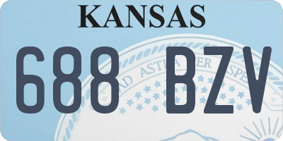 KS license plate 688BZV