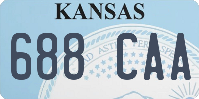 KS license plate 688CAA
