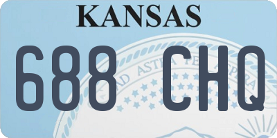 KS license plate 688CHQ