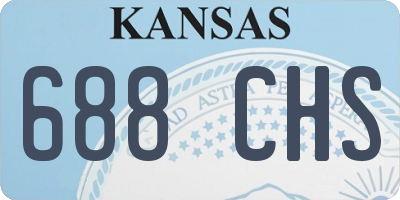 KS license plate 688CHS