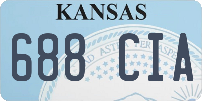 KS license plate 688CIA