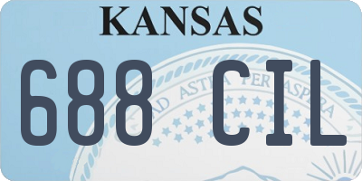 KS license plate 688CIL