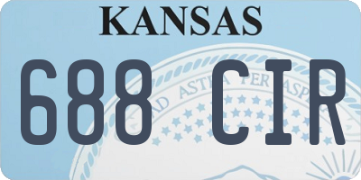 KS license plate 688CIR