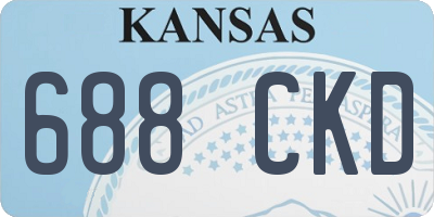 KS license plate 688CKD