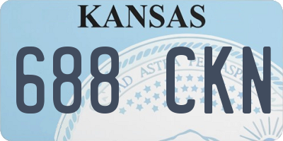 KS license plate 688CKN
