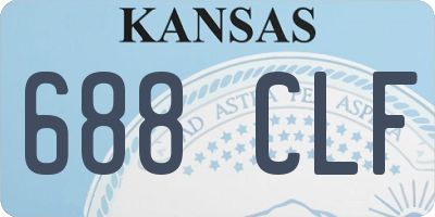 KS license plate 688CLF