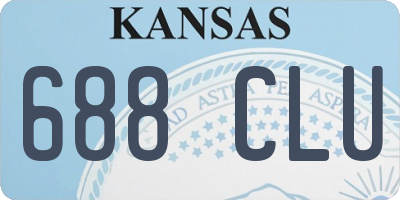 KS license plate 688CLU