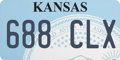 KS license plate 688CLX