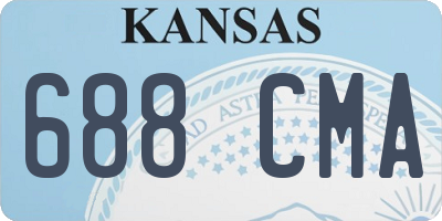 KS license plate 688CMA