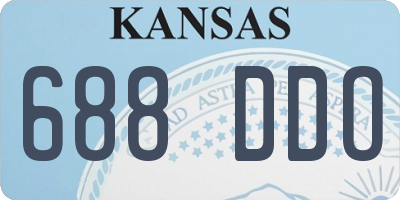 KS license plate 688DDO