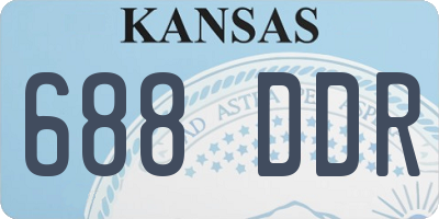 KS license plate 688DDR