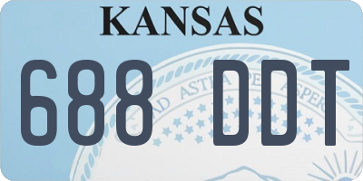 KS license plate 688DDT