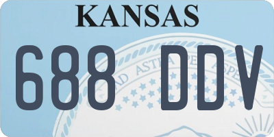 KS license plate 688DDV