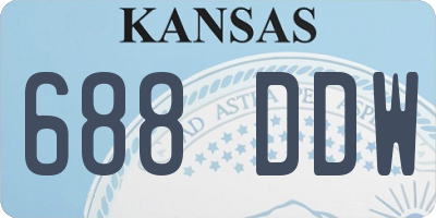 KS license plate 688DDW