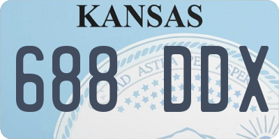 KS license plate 688DDX