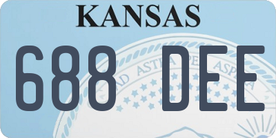 KS license plate 688DEE