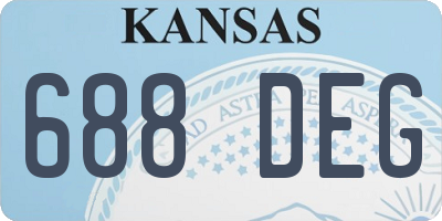 KS license plate 688DEG