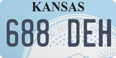 KS license plate 688DEH