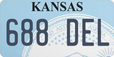 KS license plate 688DEL