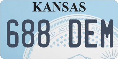 KS license plate 688DEM