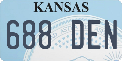 KS license plate 688DEN