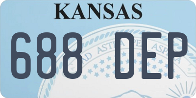 KS license plate 688DEP