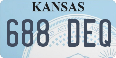 KS license plate 688DEQ