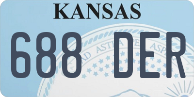 KS license plate 688DER